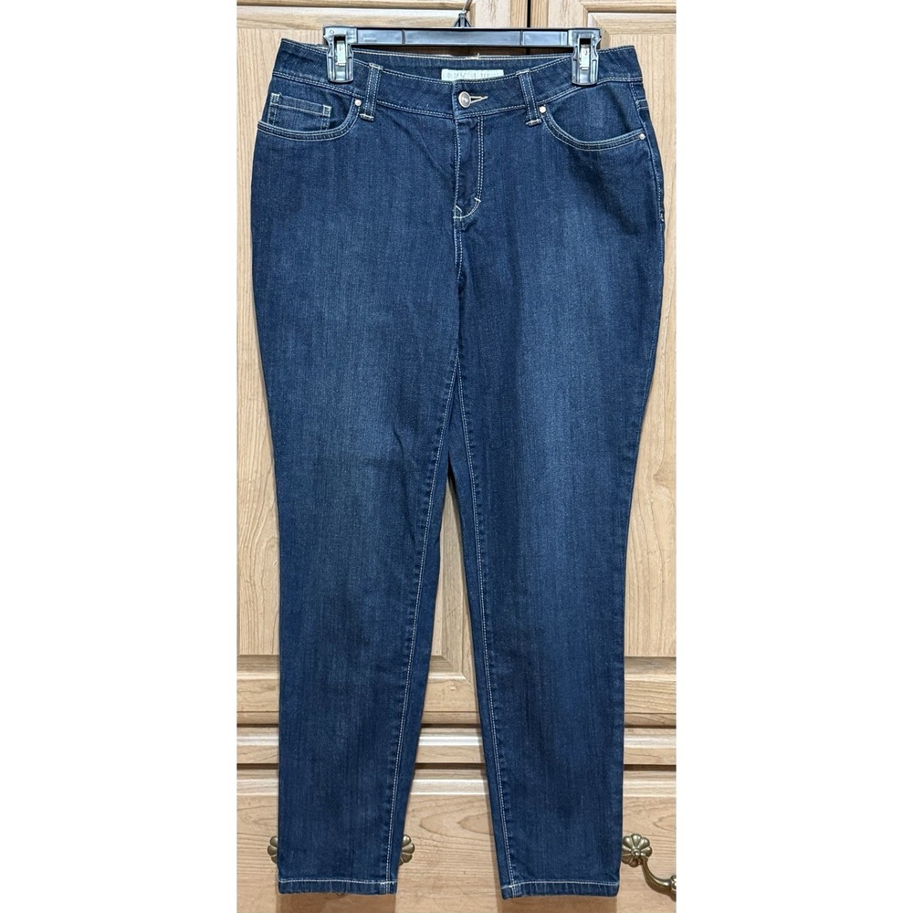 Boston Proper Dark Wash Blue Jeans Women's Size 8 Denim Mid Rise 5 Pockets Work
